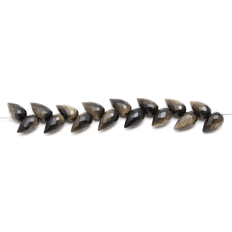 Smoky Quartz Brown Drop Smooth Natural Beads 4 Inches Strands