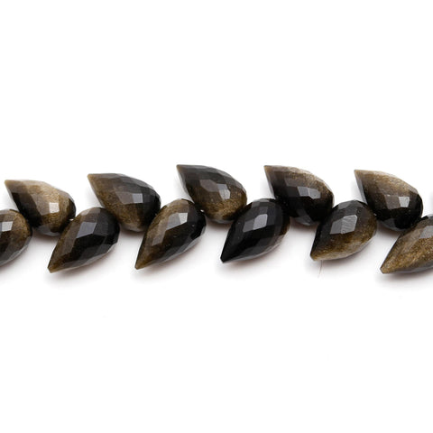 Smoky Quartz Brown Drop Smooth Natural Beads 4 Inches Strands