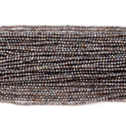 Mistic Coated Labradorite Round Faceted Natural Beads 13 Inches Strands