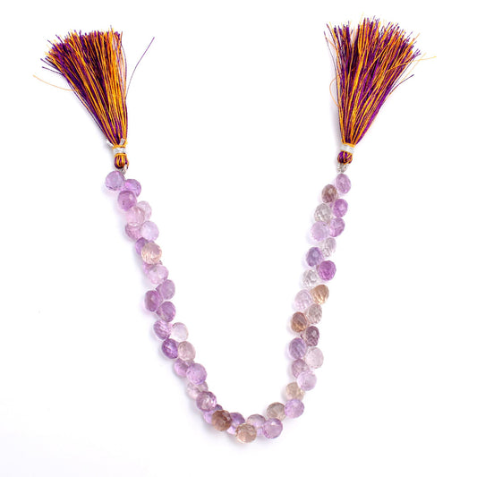 Amethyst Purple Onion Faceted Natural Beads 8 Inches Strands