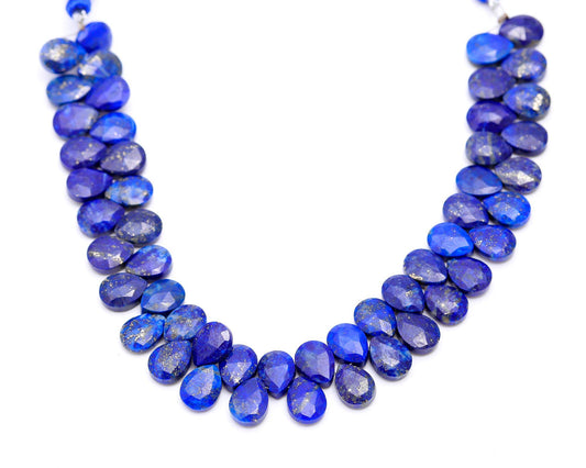 Lapis Lazuli Beads  Faceted Natural Beads 8  Inches Strands