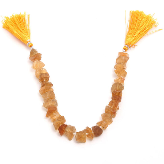 Citrine Shape Raw Faceted Natural Beads 8 Inches Strands