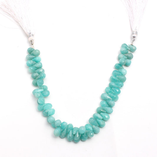 Amazonite Drop Faceted Natural Beads 8 Inches Strands