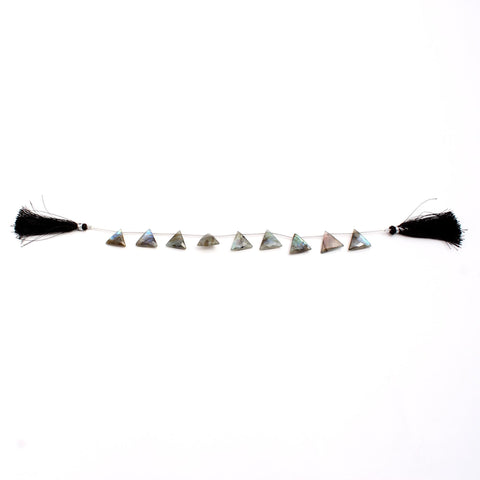 Labradorite Triangle Faceted Natural Beads 8 Inches Strands