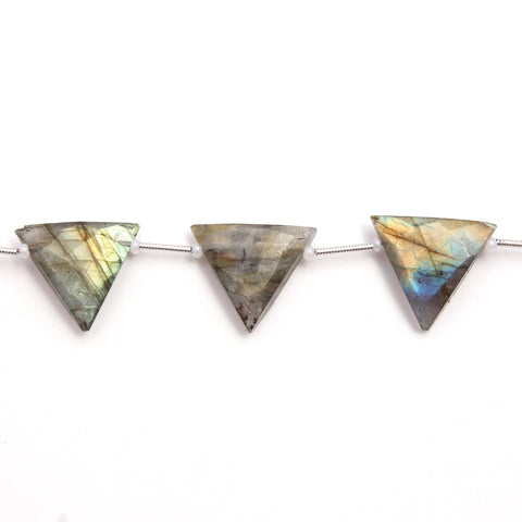 Labradorite Triangle Faceted Natural Beads 8 Inches Strands