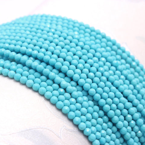 Hoplite Turquoise Blue D Shape Smooth Man-Made Beads 12 Inches Strands