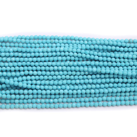 Hoplite Turquoise Blue D Shape Smooth Man-Made Beads 12 Inches Strands