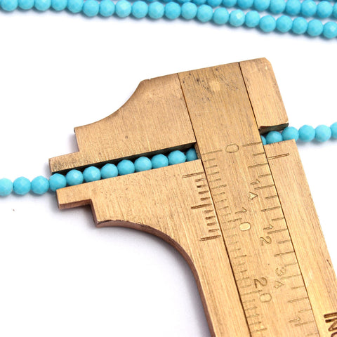 Hoplite Turquoise Blue D Shape Smooth Man-Made Beads 12 Inches Strands