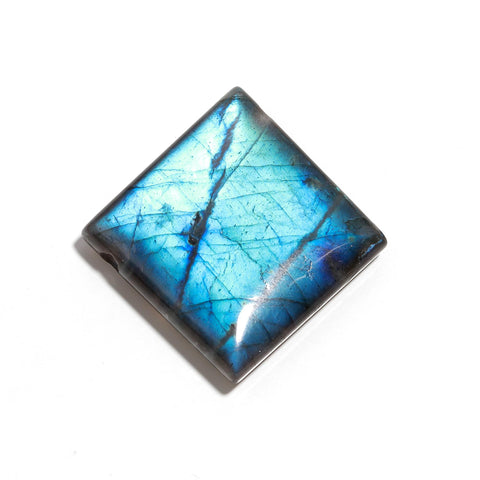 Labradorite Grey Carving Natural Square	Smooth 24 MM Stone