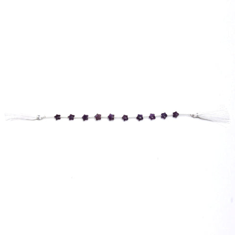 Amethyst Purple Star Faceted Natural Beads 8 Inches Strands