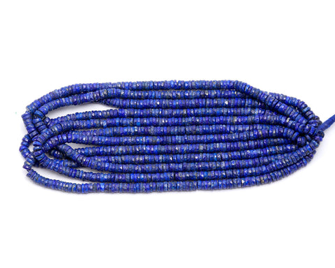 Lapis Lazuli Beads Tire Faceted 5 MM Natural Beads 16 Inches Strands