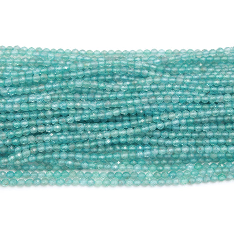 Apatite Sky Blue Round Smooth Natural Beads 12 Inches Strands