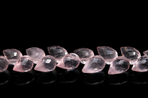 Rose Quartz Pink Carving Natural Beads 4 Inches Strands