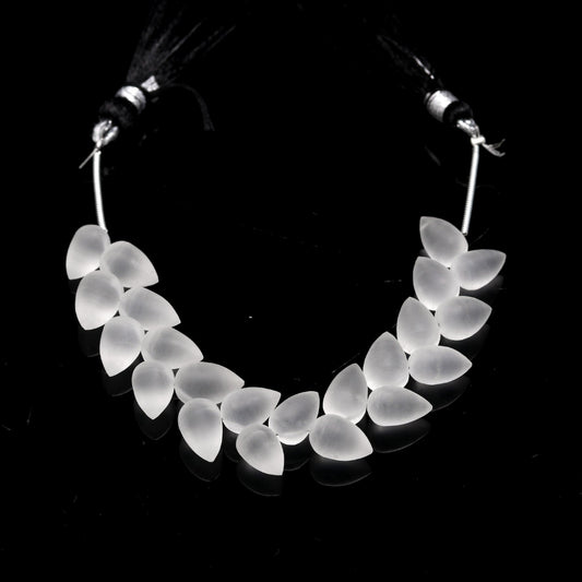 Moonstone White Drop Carving Natural Beads 4 Inches Strands