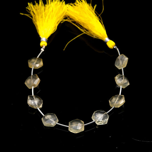 Lemon Quartz Marquise Carving Natural Beads 8 Inches Strands