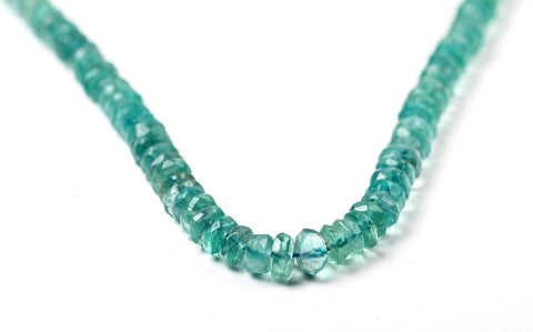 Green Fluorite Green Rondelle Faceted Natural Mini Beads