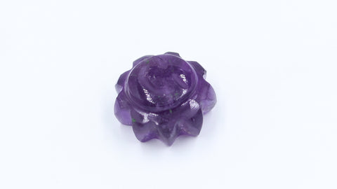 Amethyst Purple Sun Carving Natural 11 MM Stone