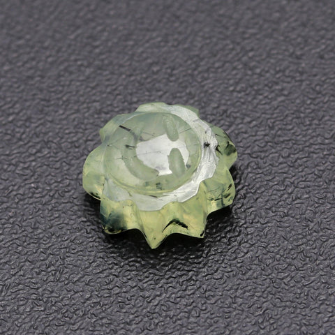 Prehnite Green Sun Carving Natural 11 MM Stone