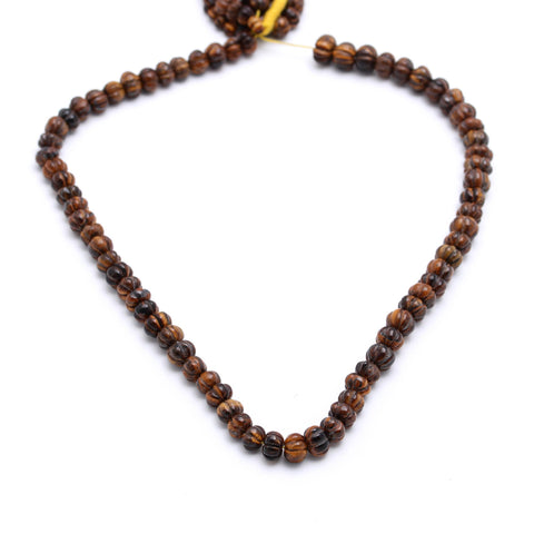 Tiger Eye Brown Watermelon Smooth Natural Beads 16 Inches Strands