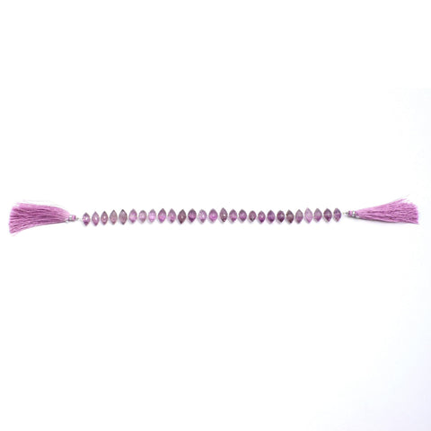 Pink Amethyst Dew Drop Faceted Natural Beads