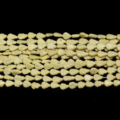 Aventurine Yellow Shell Carving Natural Beads 15 Inches Strands