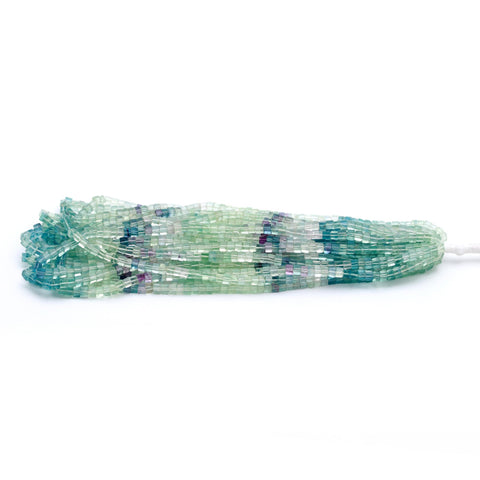 Fluorite Green Square Smooth Natural Beads 16 Inches