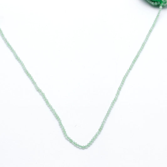 Jade Green Round Faceted Natural Beads 12.5 Inches Strands