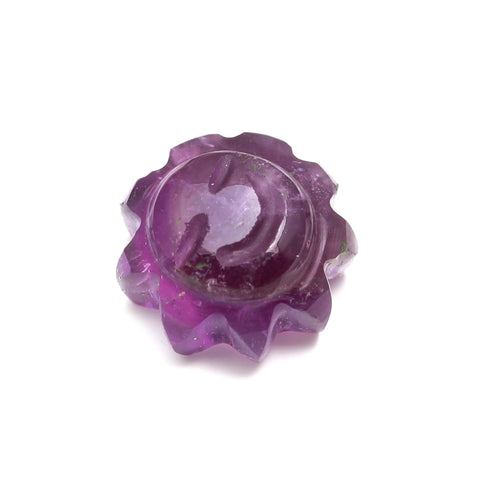 Amethyst Purple Sun Carving Natural 11 MM Stone