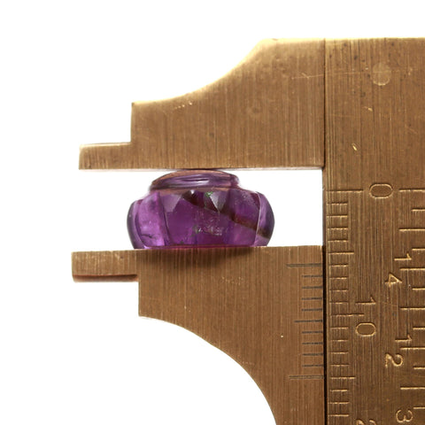 Amethyst Purple Sun Carving Natural 11 MM Stone