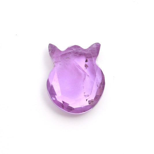 Amethyst Purple Head Carving Natural 11 MM Stone