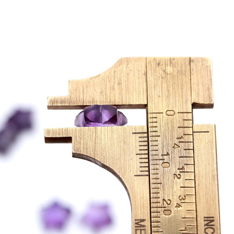 Amethyst Purple Star Carving Natural 10 MM Beads