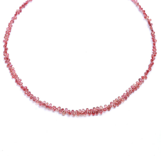 Red Sapphire Drop Faceted Natural Beads 16 inches strands