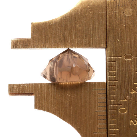 Smoky Quartz Brown Leaf Carving Natural 10 MM Stone