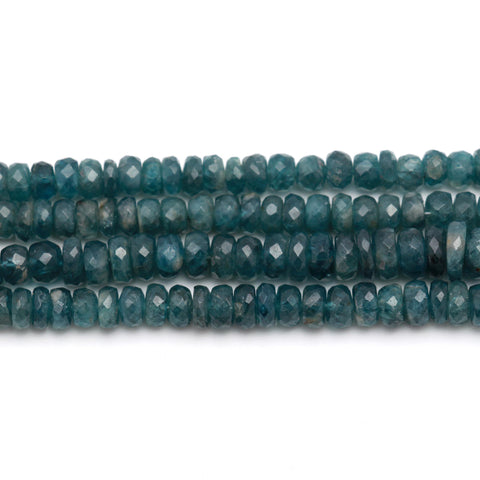 Garnierite Dark Green Rondelle Faceted Natural Beads 8 inches Strands