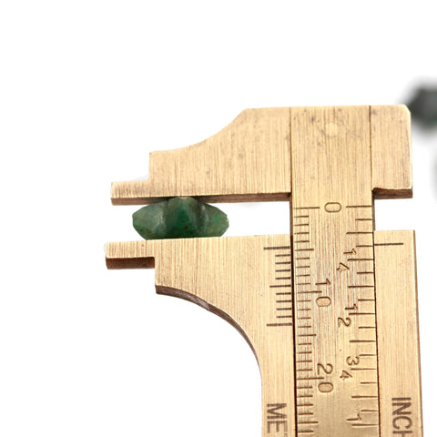 Emerald Green Star Carving Natural 9 MM Stone