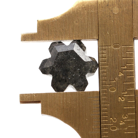 Goldstone Black Shuriken Carving Natural 12MM Stone