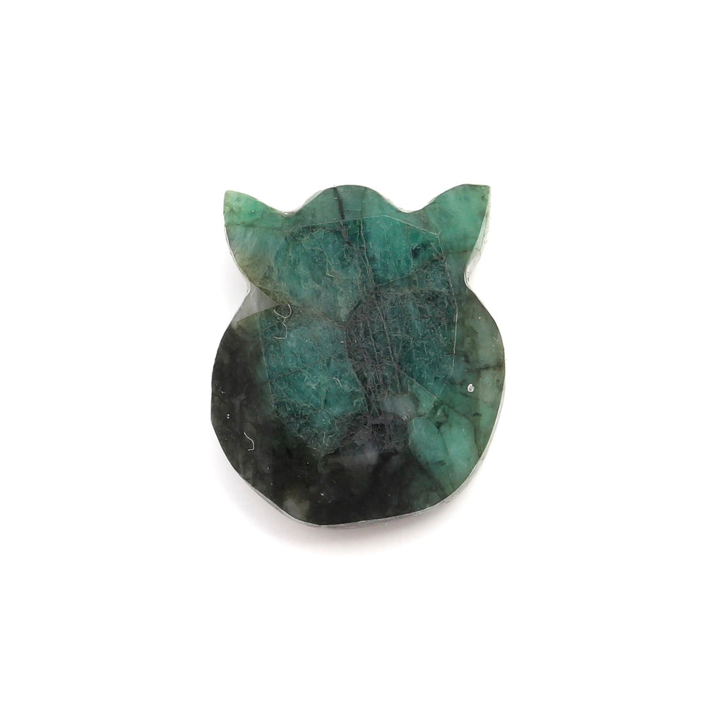 Emerald Green Head Carving Natural 10 MM Stone