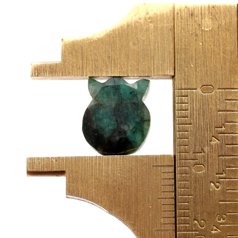 Emerald Green Head Carving Natural 10 MM Stone