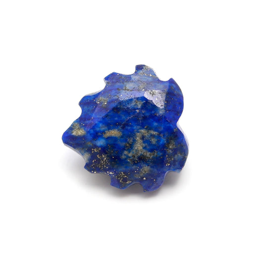 Lapis Lazuli Blue Flower Carving Natural 11 MM Stone