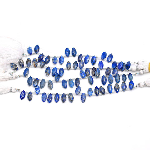 Lapis Lazuli Blue Marquise Faceted Natural Beads 8 Inches Strands