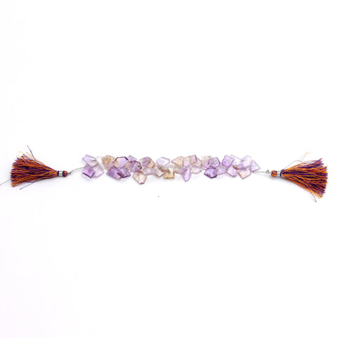 Ametrine Purple Nugget Smooth Natural Beads 8 Inches Strands