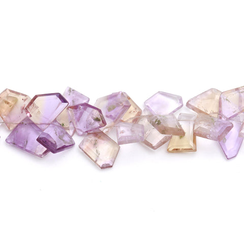 Ametrine Purple Nugget Smooth Natural Beads 8 Inches Strands