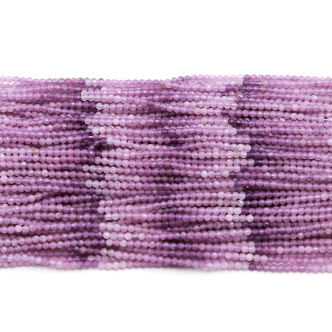 Charoite Purple Round Faceted Natural Beads 12.5 Inches strands