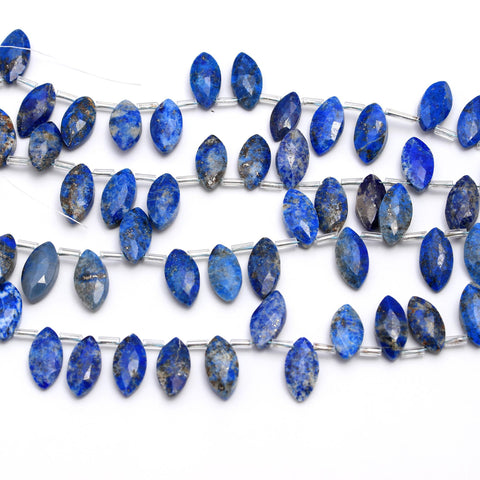 Lapis Lazuli Blue Marquise Faceted Natural Beads 8 Inches Strands