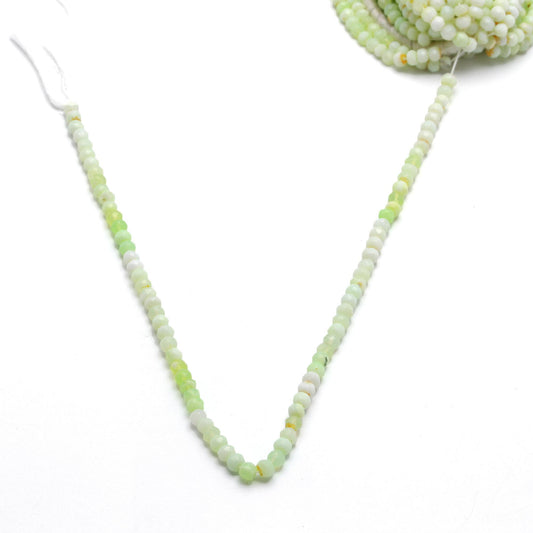 Green Opal Shaded Green Round Faceted Natural Beads 12.5 Inches