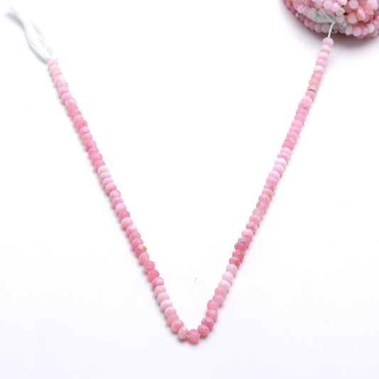 Opal Pink Round Faceted Natural Beads 12.5 Inches Strands