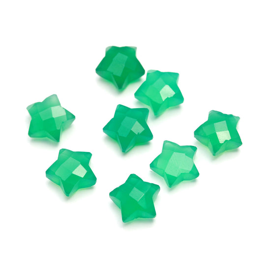 Onyx Green Star Carving Natural 10 MM Beads