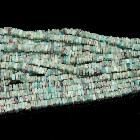 Larimar Green Square Chips Smooth Natural Beads 16 Inches Strands