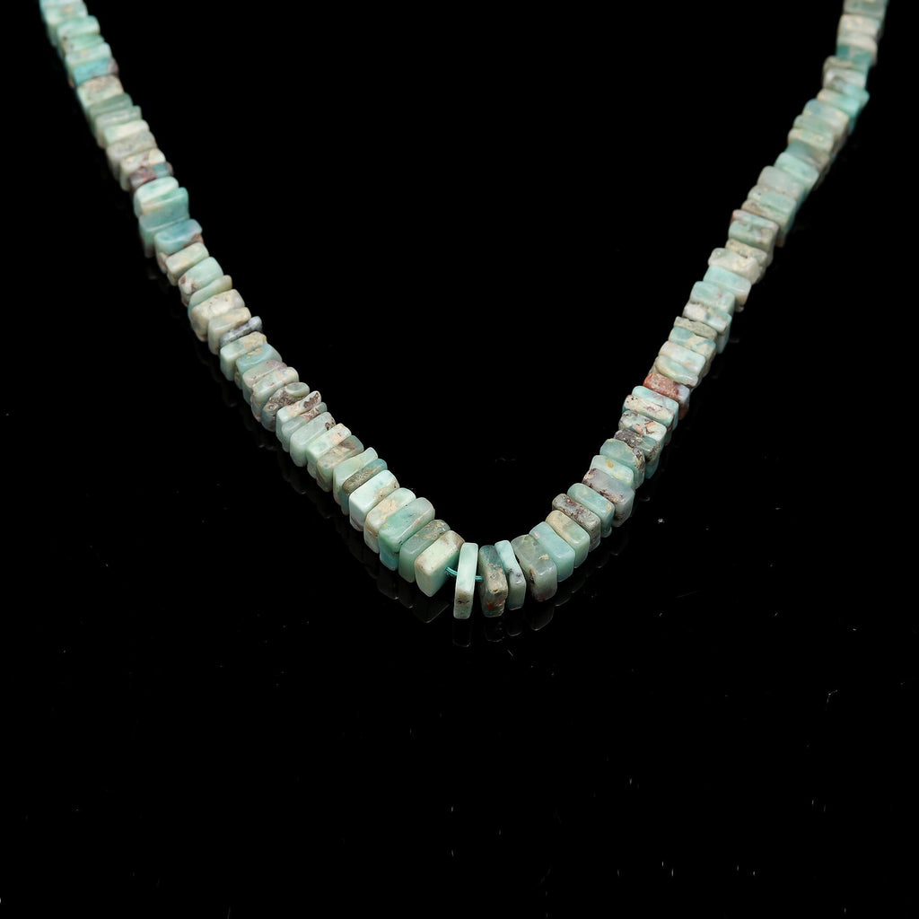 Larimar Green Square Chips Smooth Natural Beads 16 Inches Strands