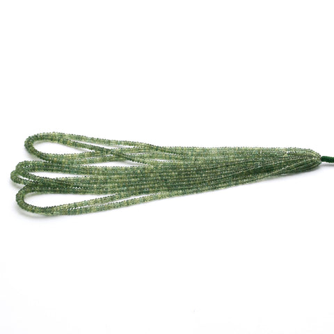 Apatite Green Rondelle Smooth Natural Beads 16 Inches